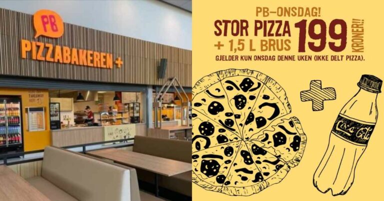 Pizzabakeren Meny Priser Norge Oppdatert 2024