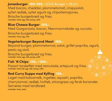 Jonas B Burger Heaven Meny