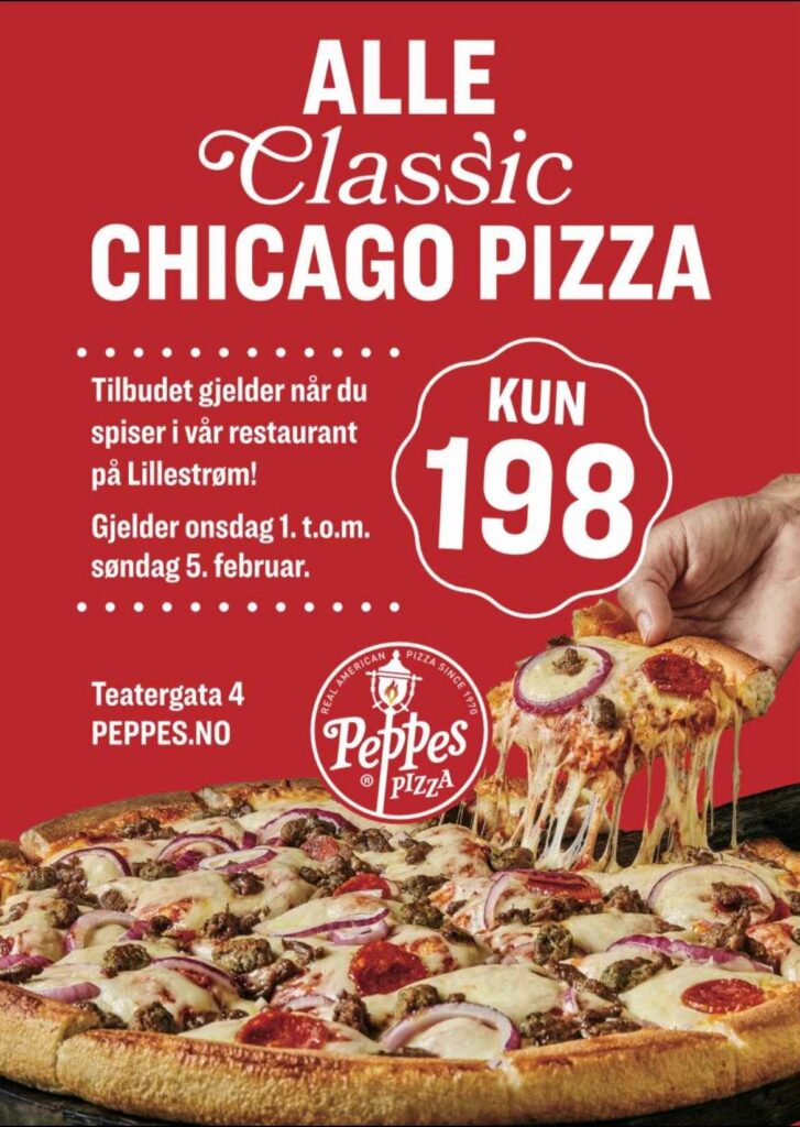 Peppes Pizza Classic Chicago Pizza Pris
