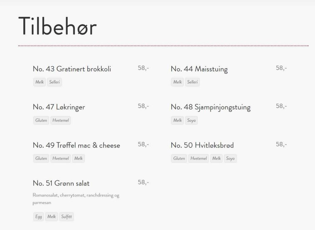 Big horn Tilbehor Meny Pris