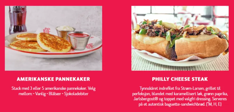 Johnny Rockets Classic Sandwiches Meny Norge