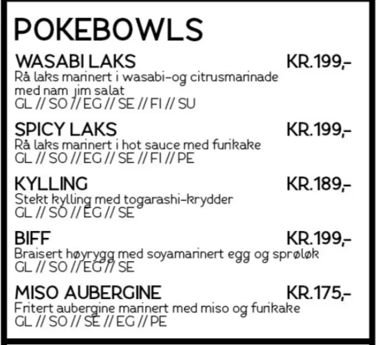 Yips Sola Norge Poké Bowl Meny