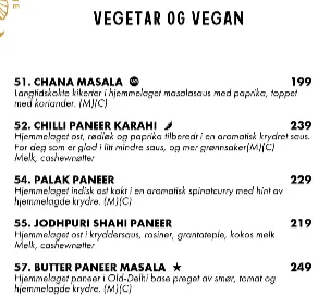 Den Sultne Mave Vegetar & Vegansk Meny Pris