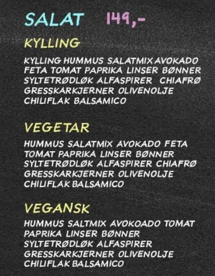 Eckers Café Meny Salat