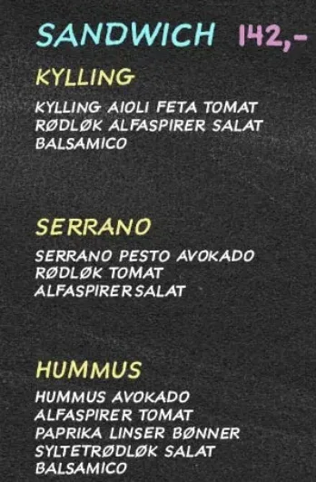 Eckers Café Sandwich Meny Pris