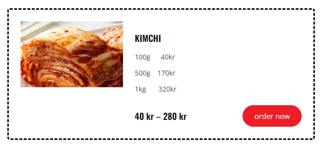 Hankki Kimchi Meny Norge